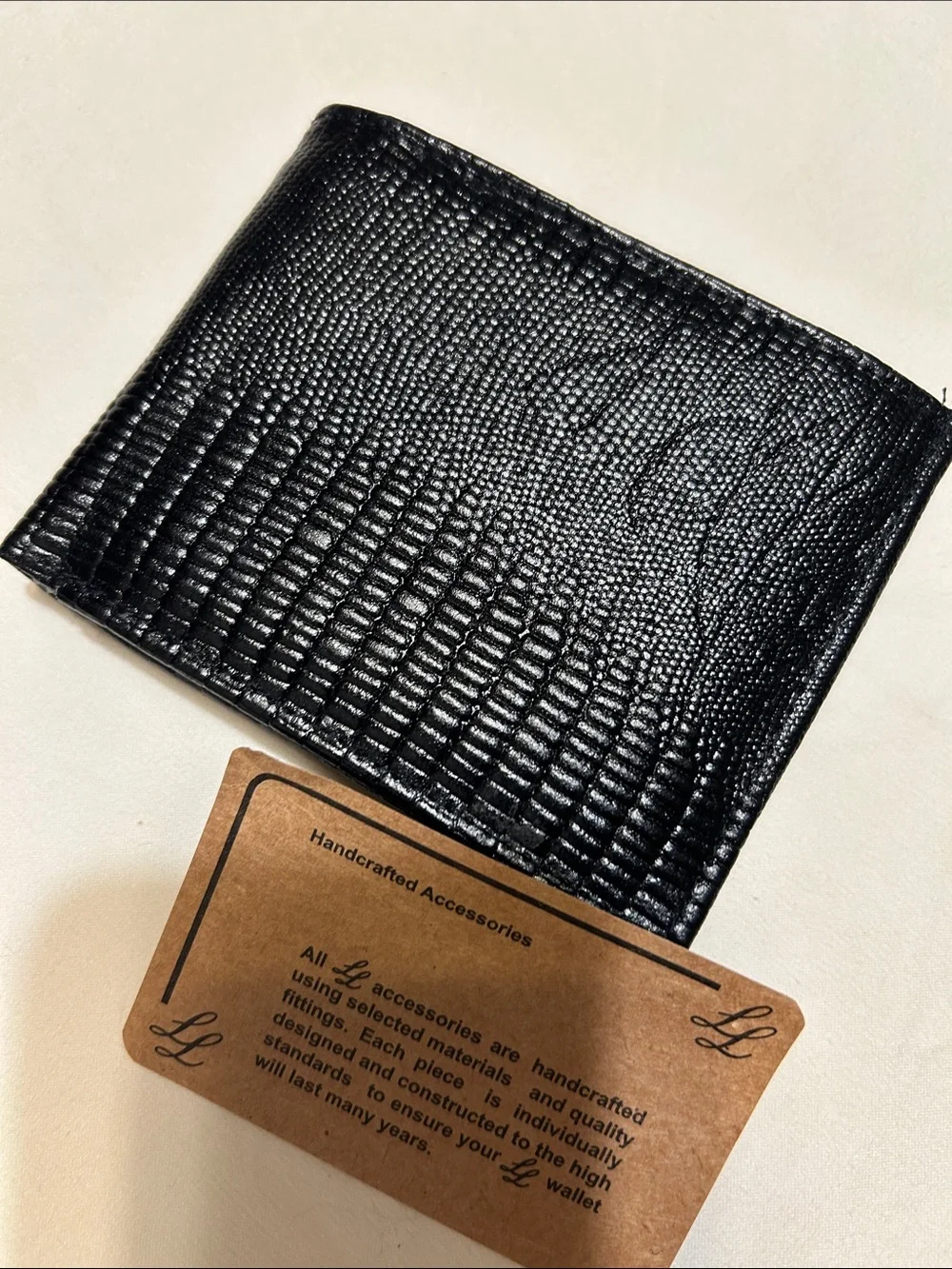 Black Leather Men’s Card & Key Holder Wallet